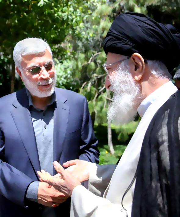 عکس امام خامنه ای و شهید ابومهدی المهندس