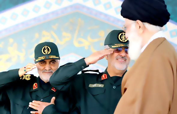 عکس رهبر و شهید قاسم سلیمانی