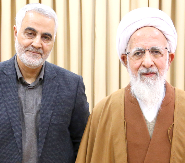 عکس آیت الله جوادی آملی و شهید حاج قاسم سلیمانی
