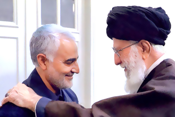 عکس امام خامنه ای و شهید سردار قاسم سلیمانی